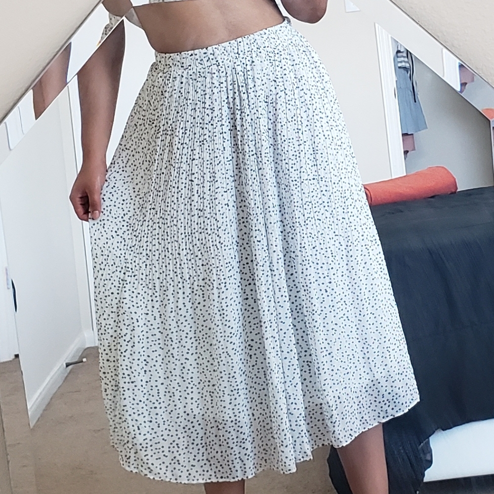 Long polka dot skirt